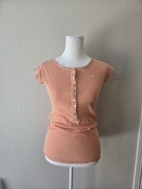 Abercrombie & Fitch Peach Ribbed Top